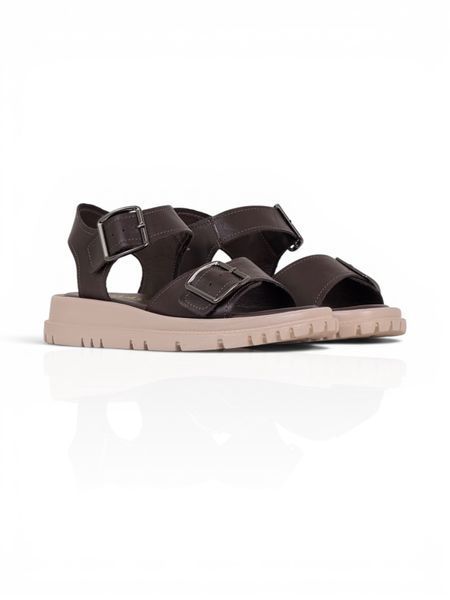 Brown Sandals in genuine leather