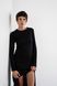 Black fitted dress with a slit