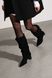 Black Boots in natural split suede for fall