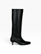 Black Boots in textured genuine leather for fall
