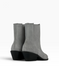 Gray Cowboy boots in natural split suede