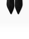 Black Boots in natural split suede for fall