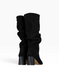 Black Boots in natural split suede for fall