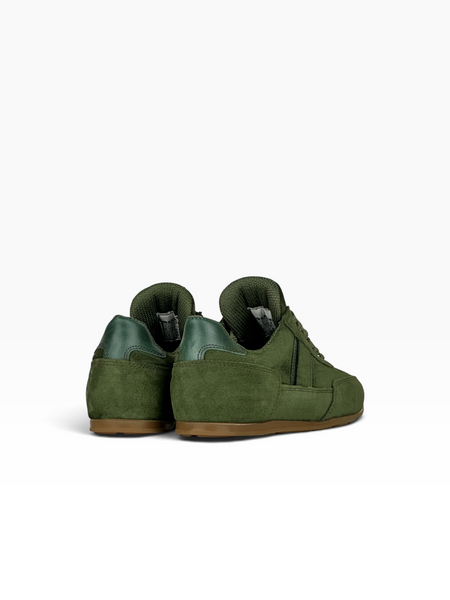 Olive Sneakers in natural split suede