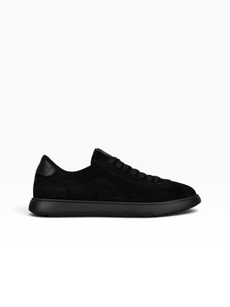 Black Anatomic sneakers in natural split suede