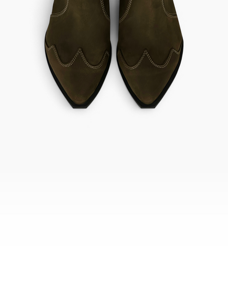 Brown Cowboy boots in genuine Crazy Horse leather