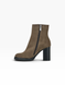 Light brown Boots on heels in natural split suede for fall