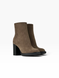 Light brown Boots on heels in natural split suede for fall