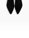 Black Boots on heels in stretch velour for fall