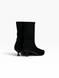 Black Boots on heels in stretch velour for fall