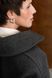 Gray cropped cashmere coat