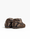 Brown-walnut Sneakers in natural split suede