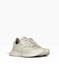 Cream Sneakers in genuine leather and nylon mesh