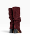Burgundy Boots in natural split suede for fall