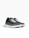 Dark gray Sneakers in natural split suede and nylon mesh
