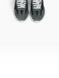 Dark gray Sneakers in natural split suede and nylon mesh