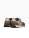 Beige-rust Sneakers in natural split suede and nylon fabric
