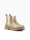 Beige Chelsea boots in genuine leather for fall