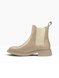 Beige Chelsea boots in genuine leather for fall