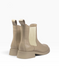 Beige Chelsea boots in genuine leather for fall