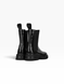 Black Chelsea boots in natural naplak leather for winter