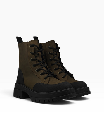 Brown Boots in genuine Crazy Horse leather for winter