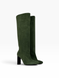 Green Boots in natural split suede for fall