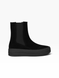 Black Chelsea boots in natural split suede for fall