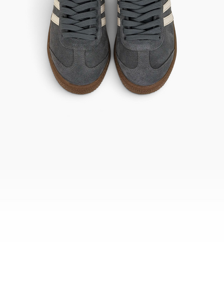 Dark gray Sneakers in natural split suede