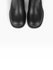 Black Boots in textured genuine leather for fall