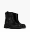 Black Boots in textured genuine leather for fall