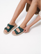 Green Slides in natural nubuck