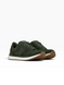 Green Sneakers in natural split suede and nylon fabric