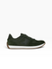 Green Sneakers in natural split suede and nylon fabric