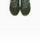 Green Sneakers in natural split suede and nylon fabric