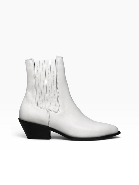 White Cowboy boots in genuine leather