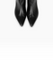Black Boots in textured genuine leather for fall