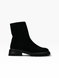Black Boots in natural split suede for fall