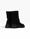 Black Boots in natural split suede for fall