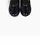 Navy Sneakers in natural patent leather and nylon fabric