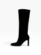 Black Boots in natural split suede for fall