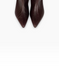 Burgundy Boots in textured genuine leather for fall