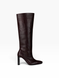 Burgundy Boots in textured genuine leather for fall