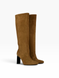 Rust Boots in natural split suede for fall