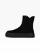 Black Chelsea boots in natural split suede for fall