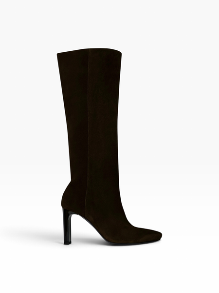 Brown Boots in natural split suede for fall