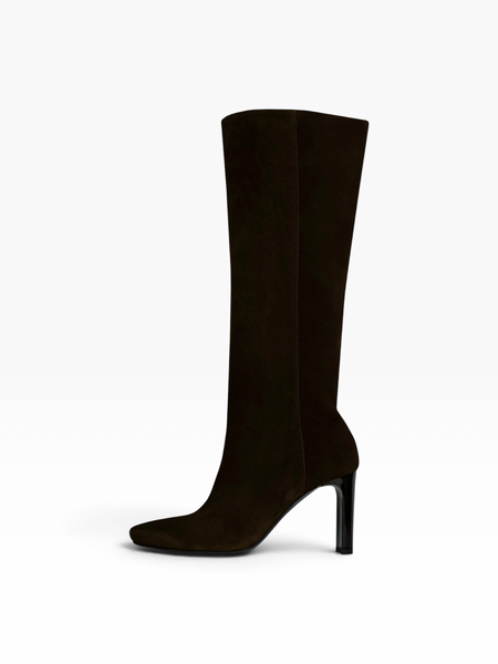 Brown Boots in natural split suede for fall
