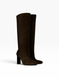 Brown Boots in natural split suede for fall