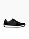 Black Sneakers in shaggy split suede and nylon fabric