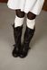 Brown Boots with straps in genuine leather for fall